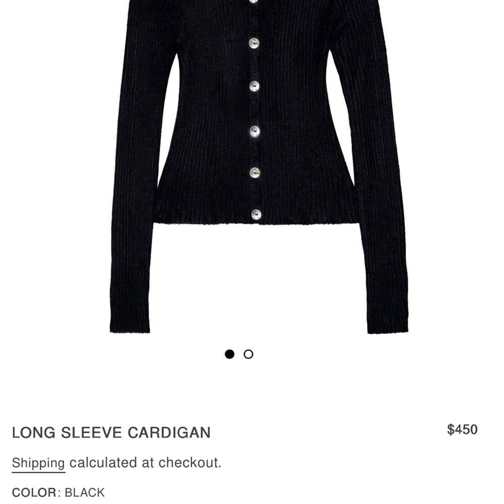 Calle Del Mar long sleeve cardigan black medium - Picture 9 of 9